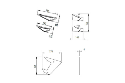 Side Spoiler Downforce Naked Van Puig Voor De Yamaha Mt-07 '21-24