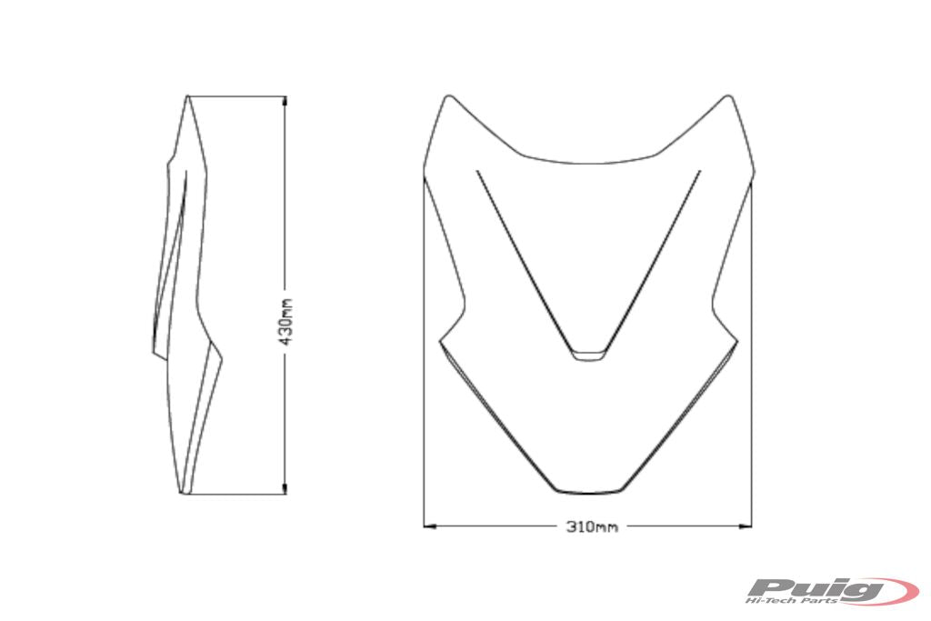 Vervangingsruit V-Tech Line Sport Puig Honda Forza 750 '21-24