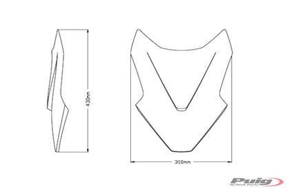 Vervangingsruit V-Tech Line Sport Puig Honda Forza 750 '21-24