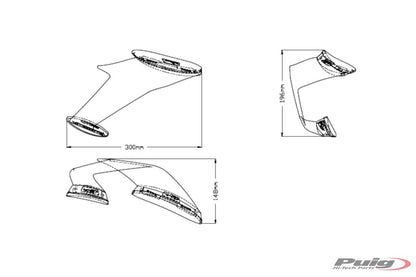 Side Spoiler Downforce Race Puig Voor Kawasaki Zx10-R/Rr '21-
