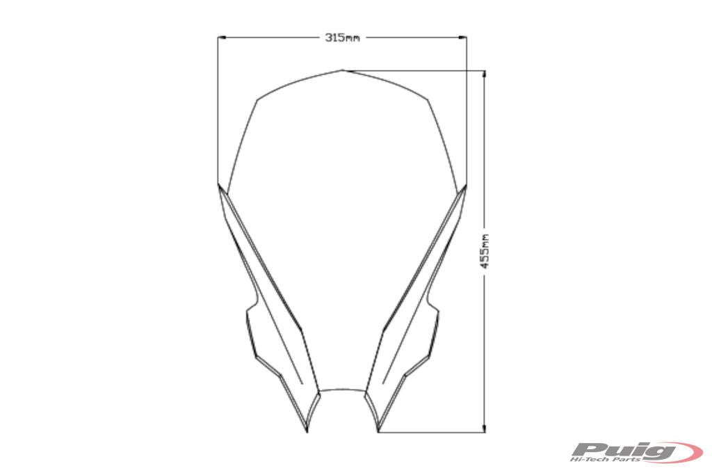 Vervangingsruit Naked Bike Touring Puig Yamaha Mt-09 '21-23