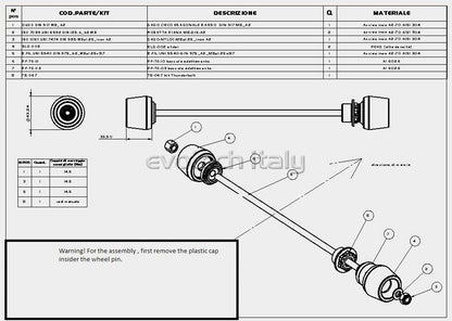 Voorvorkslider Evotech Yamaha R1 '20- / R6 '17-19