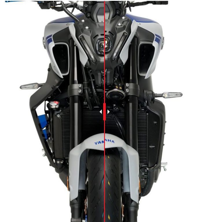 Puig Downforce Zijspoilers - Yamaha MT-09 2021-2023 | MT-09 SP 2021-2023 - Zwart / Rood en meer