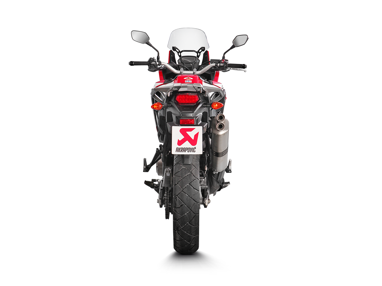 Akrapovič Uitlaat - Honda CRF1000L Africa Twin 2016-2019 | CRF1000L Africa Twin Adventure Sports 2018-2019 - Slip-On Line (Titanium) - Motor Accessoires