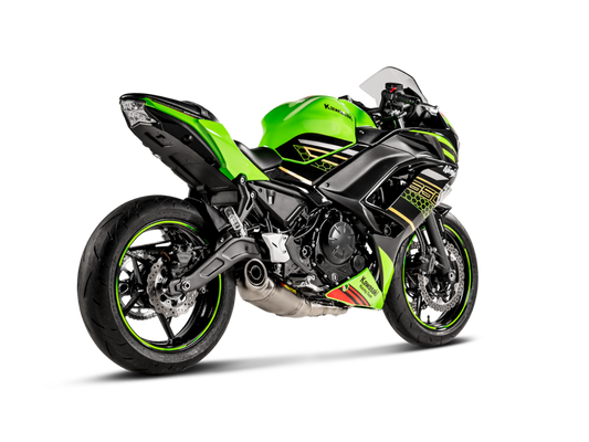 Akrapovic Uitlaat - Motor Accessoires - Kawasaki Z650 / Ninja 650 - 2017 t/m 2026 - Racing Line (Titanium)