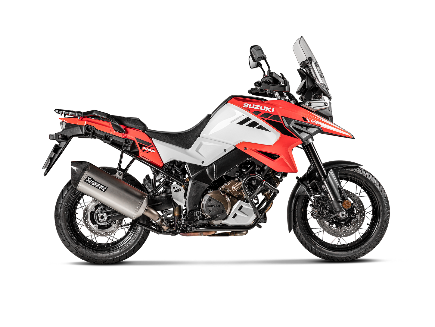 Akrapovič Uitlaat - Suzuki V-STROM 1000 2014-2019 & meer - Slip-On Line (Titanium)