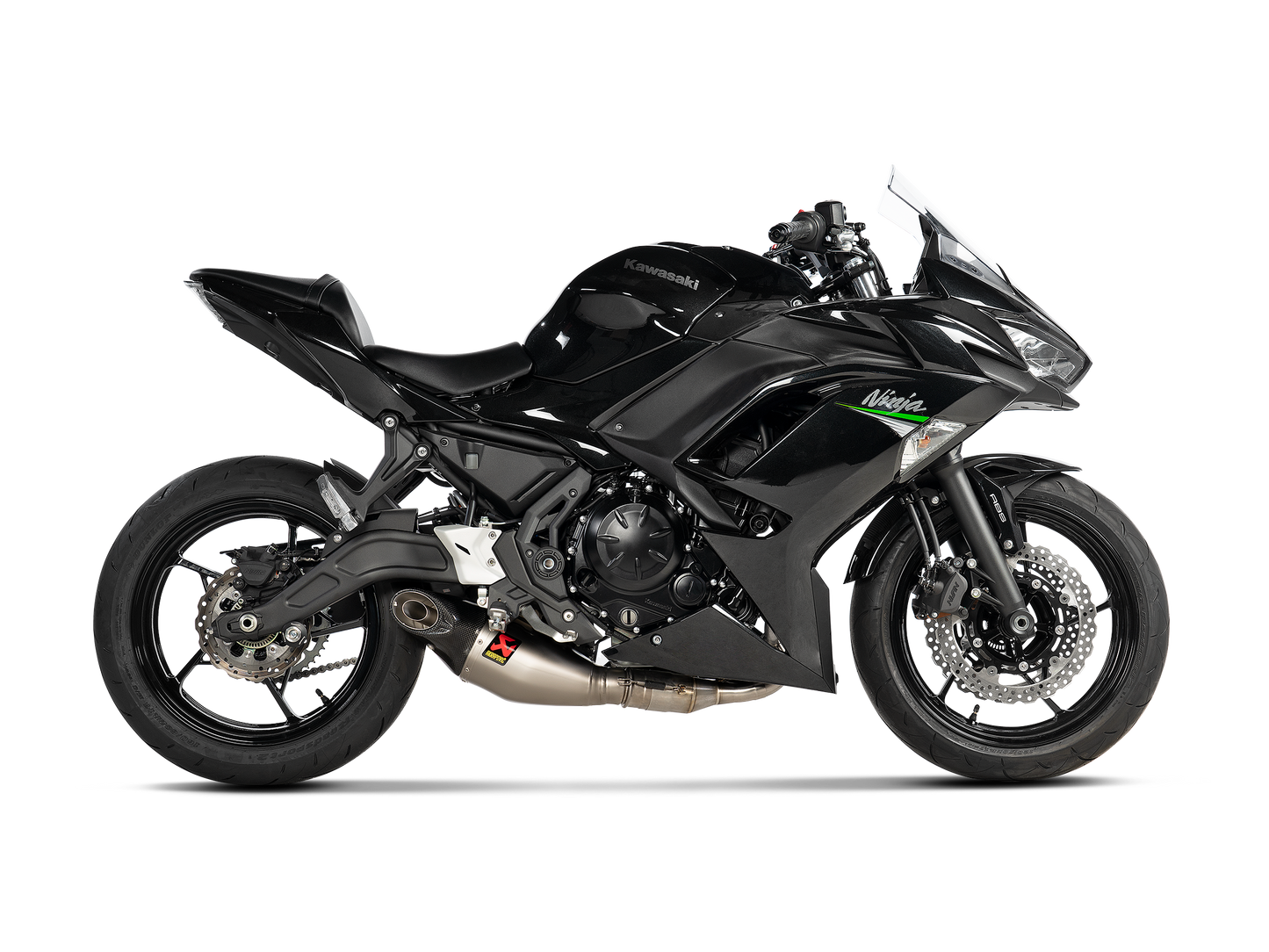 Akrapovič Uitlaat - Kawasaki Ninja 650 2021-2026 | Z650 2021-2026 - Racing Line (Titanium) - Motor Accessoires