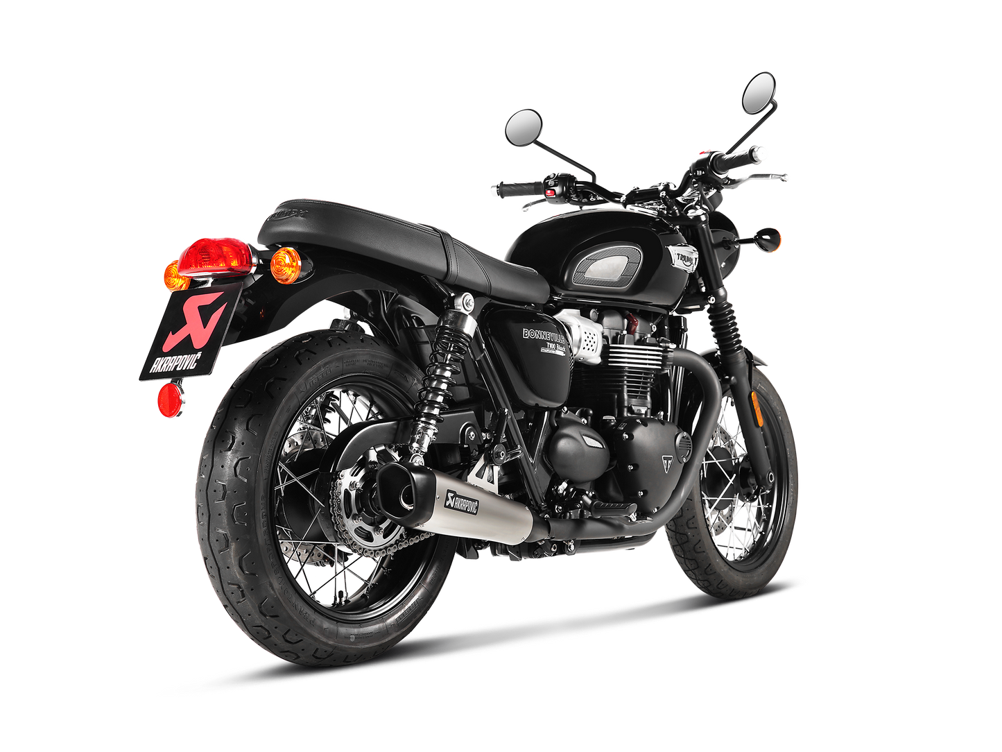 Akrapovič Uitlaat - Triumph Bonneville T100 2017-2020 | Bonneville T120 2016-2020 - Slip-On Line (Titanium) - Motor Accessoires