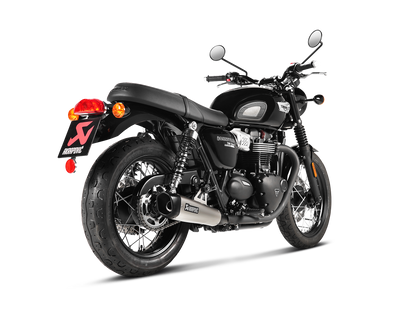Akrapovič Uitlaat - Triumph Bonneville T100 2017-2 & meer - Slip-On Line (Titanium)