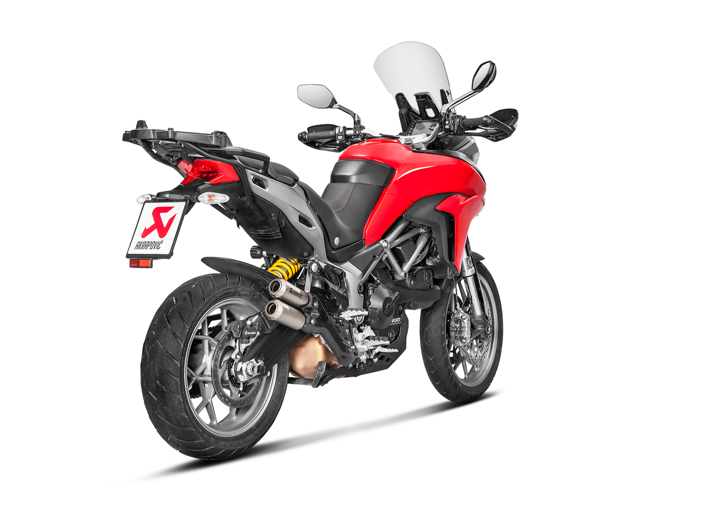 Akrapovič Uitlaat - Ducati Multistrada 1200 Enduro 2017-2018 | Multistrada 1260 Enduro 2019-2020 | Multistrada 950 / 950 S / V2 / V2 S 2017-2020 - Slip-On Line (Titanium) - Motor Accessoires