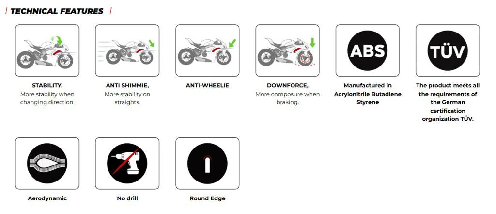 Puig D12 Zijspoilers - Yamaha T-MAX XP560 2022-2026 - Zwart / Mat Zwart en meer