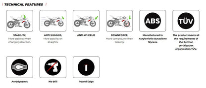 Puig D12 Zijspoilers - Yamaha T-MAX XP560 2022-2026 - Zwart / Mat Zwart en meer
