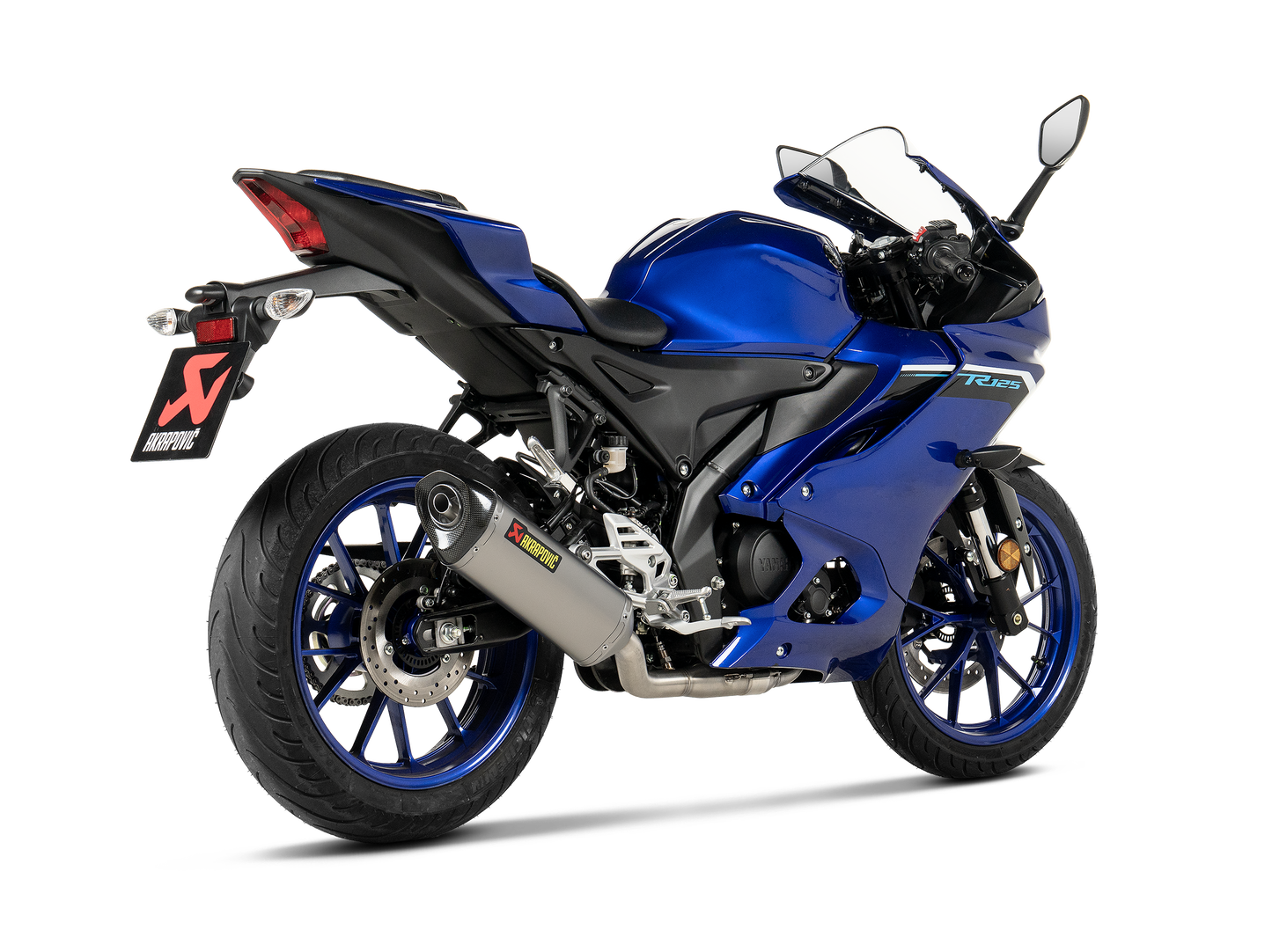 Akrapovič Uitlaat - Yamaha MT-125 2021-2026 | R125 2021-2026 | YZF-R25 2021-2026 - Racing Line (Titanium) - Motor Accessoires