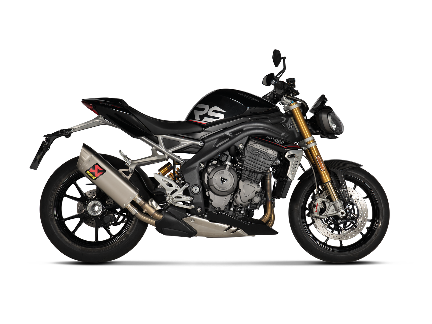 Akrapovič Uitlaat - Triumph Speed Triple 1200 RS / RR 2021-2024 - Slip-On Line (Titanium) - Motor Accessoires