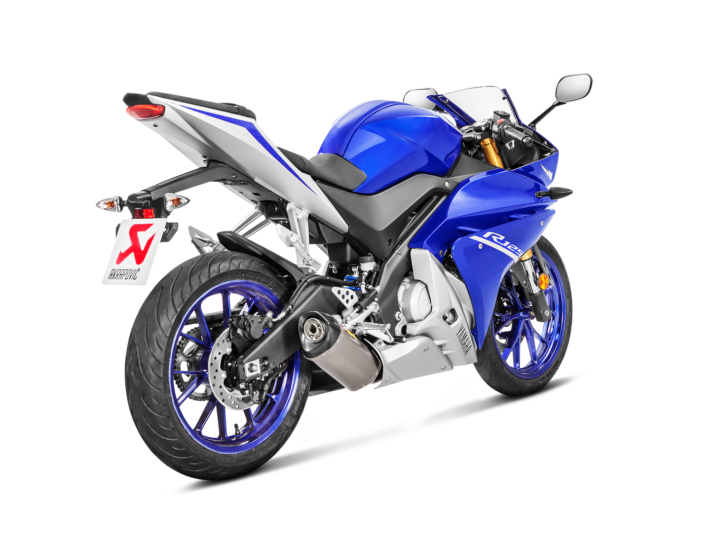 Akrapovič Uitlaat - Yamaha MT-125 2014-2019 | R125 2014-2018 - Racing Line (Titanium) - Motor Accessoires