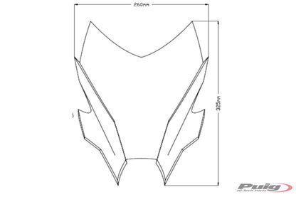 Vervangingsruit Naked Bike Sport Puig Yamaha Mt-09 '21-23