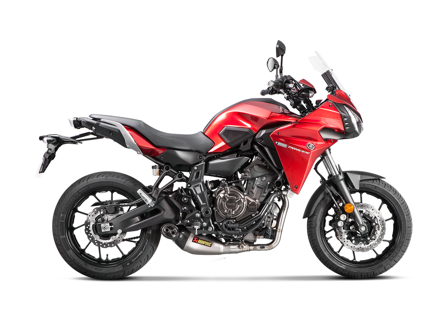 Akrapovič Uitlaat - Yamaha MT-07/FZ-07 2014-2020 | TRACER 700 / GT 2016-2019 | XSR 700 / XTribute 2016-2020 - Racing Line (Titanium) MT-07 - Motor Accessoires
