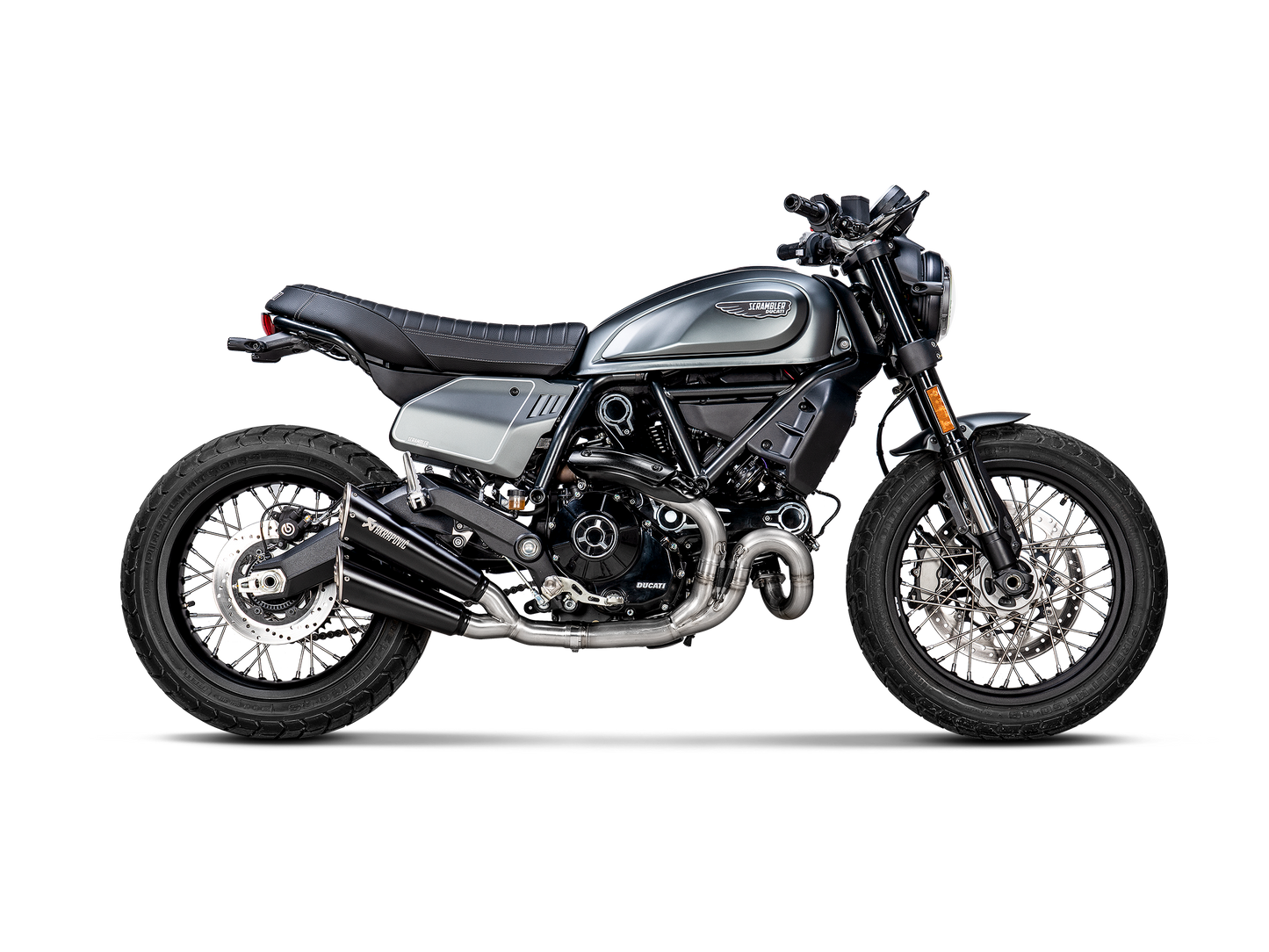 Akrapovič Uitlaat Voorbocht - Ducati Scrambler Urban Motard/Nightshift/Icon/Icon Dark/Desert Sled 2021-2022 - Optional Header (Titanium) - Motor Accessoires