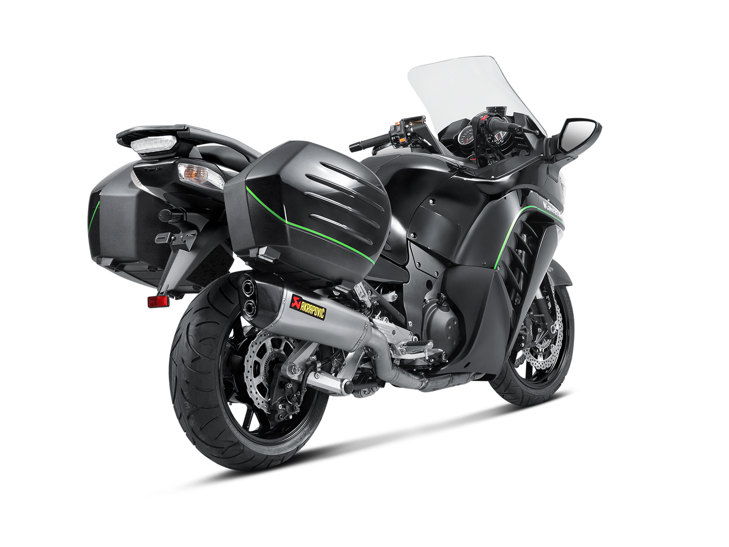 Akrapovič Uitlaat - Kawasaki 1400 GTR 2008-2017 & meer - Slip-On Line (Titanium)