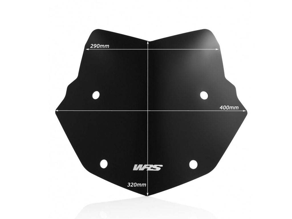 WRS Windscherm - BMW R1250GS LC 2018-2023 | R1250GS LC Adventure 2019-2023 - Enduro - Transparant / Mat Zwart en meer