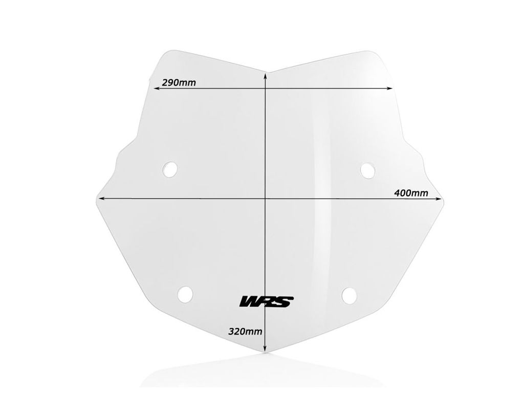 WRS Windscherm - BMW R1250GS LC 2018-2023 | R1250GS LC Adventure 2019-2023 - Enduro - Transparant / Mat Zwart en meer