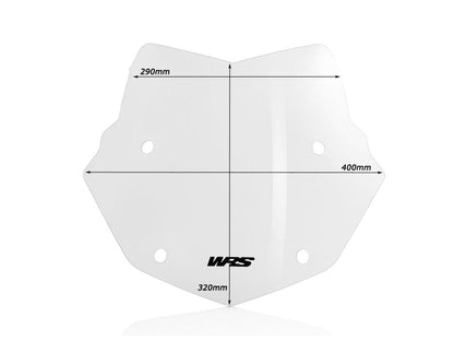 WRS Windscherm - BMW R1250GS LC 2018-2023 | R1250GS LC Adventure 2019-2023 - Enduro - Transparant / Mat Zwart en meer
