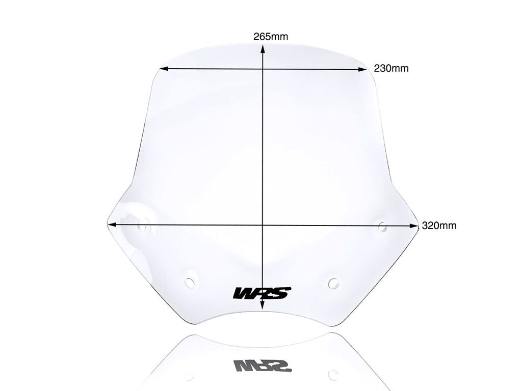 WRS Windscherm - BMW R1200R 2010-2014 - Sport - Transparant / Mat Zwart en meer