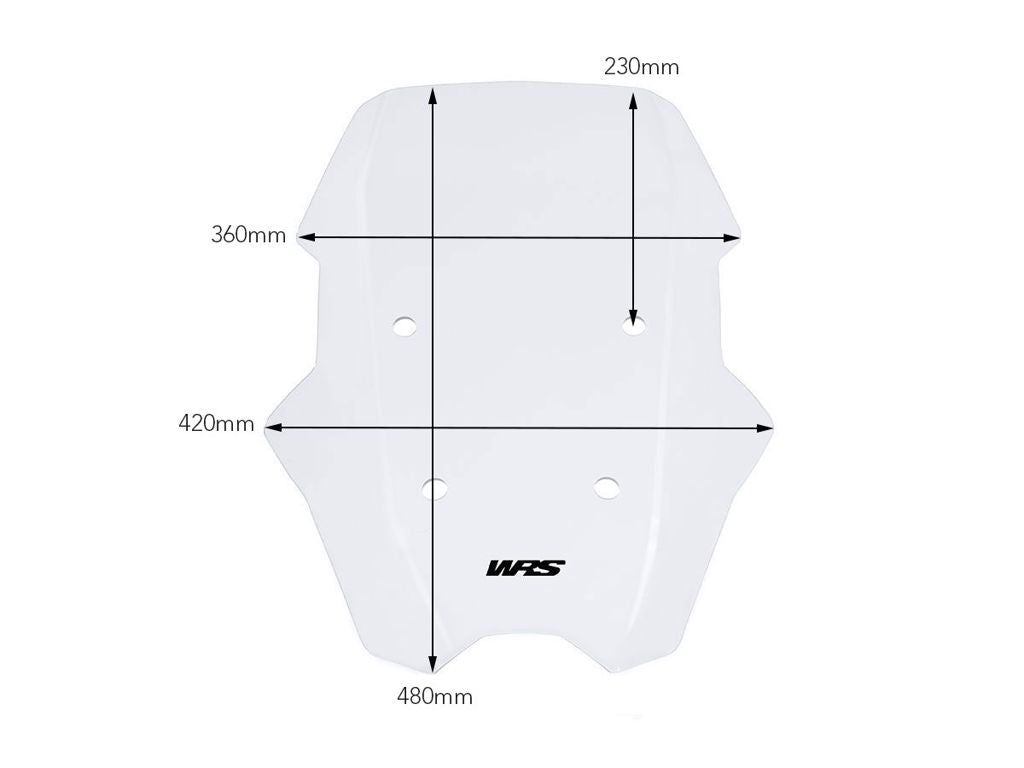 WRS Windscherm - BMW C400X 2019-2026 - Touring - Licht Getint / Transparant