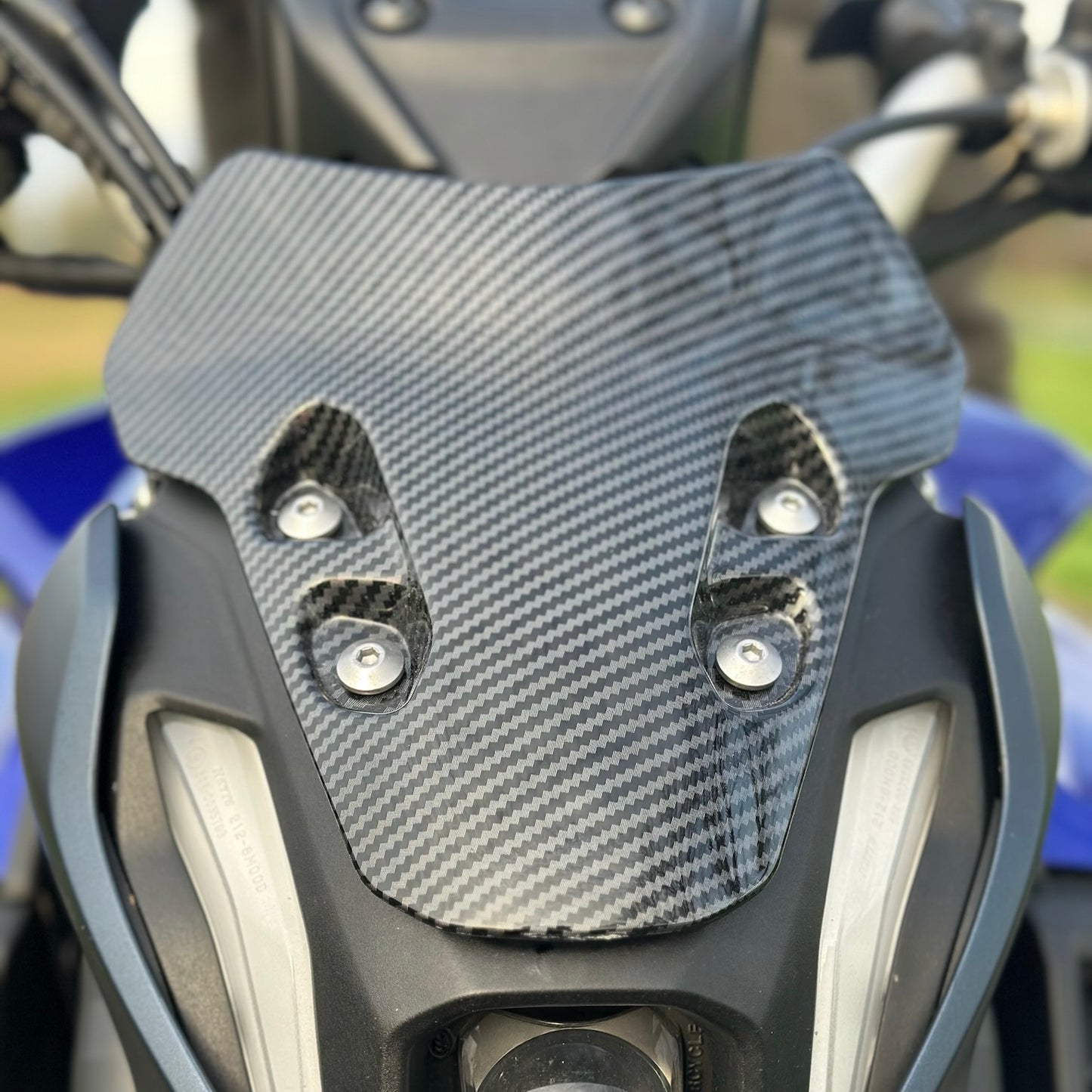 Kort Windscherm - Motor Accessoires - Yamaha MT-07 - 2021 t/m 2024 - Carbon/Glans Zwart