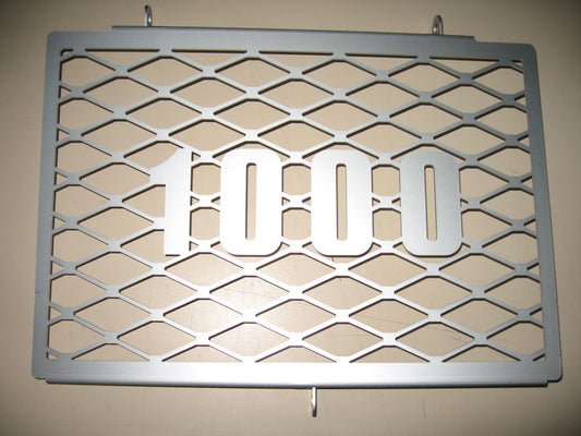 Radiatorcover zwart met logo aluminium Kawasaki Z1000 '10-13 (UVK)