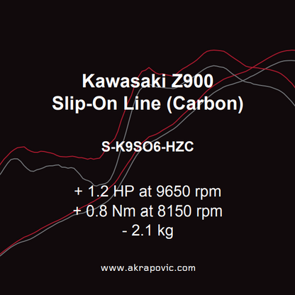 Akrapovic uitlaat Kawasaki Z900 Slip-On Line Carbon/Titanium (2020-2024)