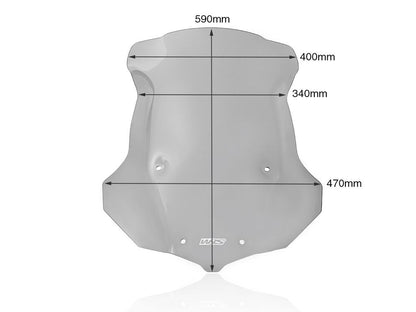 WRS Touring Windscherm - Triumph Tiger Explorer 1200 2016-2021 - Licht Getint / Transparant