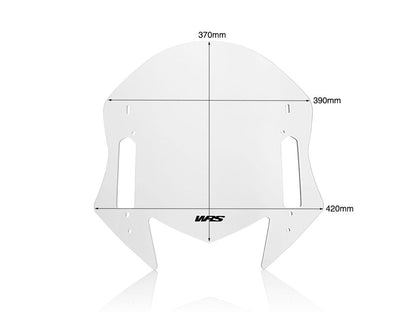 WRS Sport Windscherm - Yamaha T-MAX XP530 2017-2019 | T-MAX XP560 2020-2021 - Transparant / Mat Zwart en meer