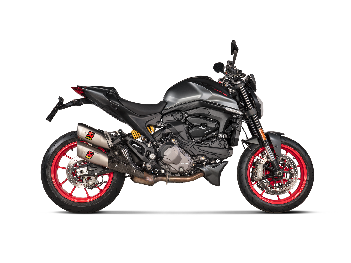 Optionele Akrapovič Uitlaat Accessoires - Ducati Monster 2021-2025 - Heat Shield (Carbon) - Motor Accessoires