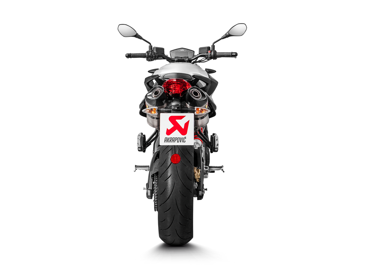 Akrapovič Uitlaat - Aprilia SHIVER 900 2017-2020 - Slip-On Line (Titanium)