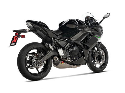 Akrapovič Uitlaat - Kawasaki Ninja 650 2021-2026 | Z650 2021-2026 - Racing Line (Titanium) - Motor Accessoires