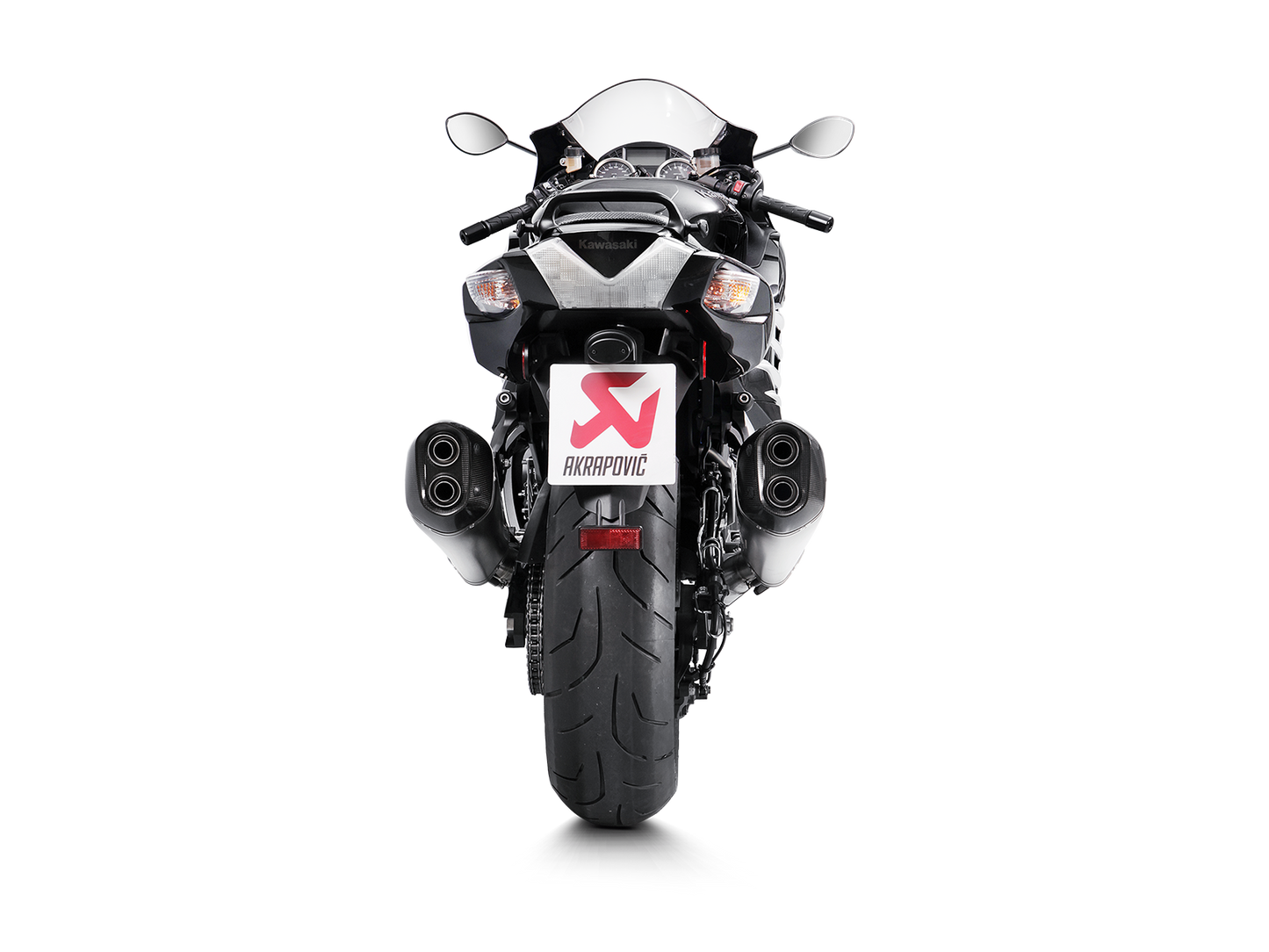 Akrapovič Uitlaat - Kawasaki ZZR 1400, ZX14R 2012-2020 - Slip-On Line (Titanium) - Motor Accessoires