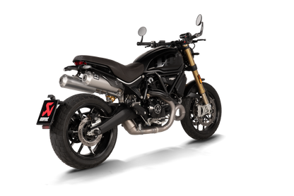 Akrapovic Uitlaat - Motor Accessoires - Ducati Scrambler 1100 - 2021 t/m 2024 - Slip-On Line (Titanium)