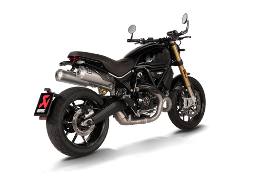 Akrapovic Uitlaat - Motor Accessoires - Ducati Scrambler 1100 - 2021 t/m 2024 - Slip-On Line (Titanium)