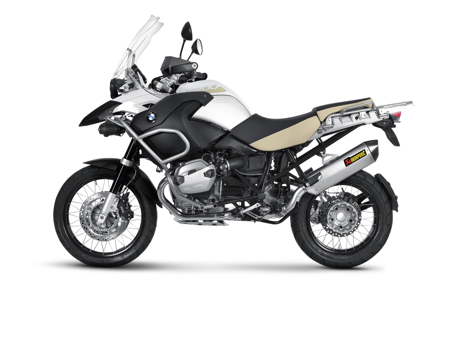 Akrapovič Uitlaat - BMW R 1200 GS 2010-2012 | R 1200 GS ADVENTURE 2010-2013 - Slip-On Line (Titanium) - Motor Accessoires