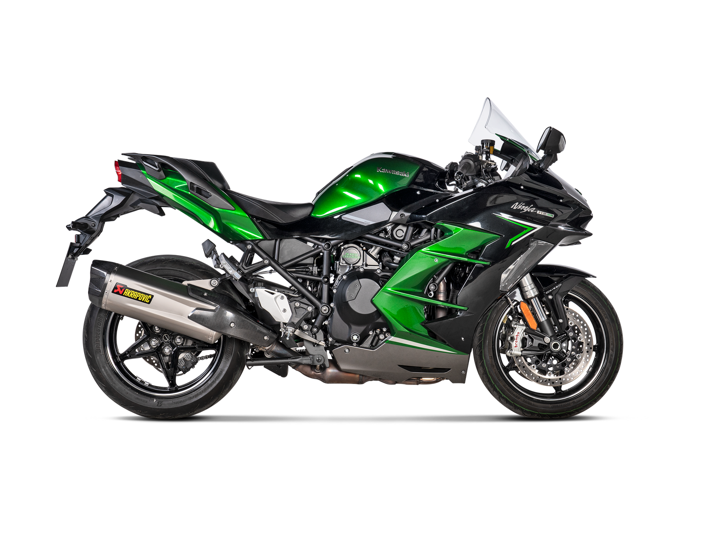 Akrapovič Uitlaat - Kawasaki Ninja H2 SX 2021-2026 - Slip-On Line (Titanium) - Motor Accessoires