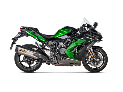 Akrapovič Uitlaat - Kawasaki Ninja H2 SX 2021-2026 - Slip-On Line (Titanium) - Motor Accessoires
