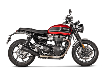 Akrapovič Uitlaat - Triumph Speed Twin 2019-2020 | Thruxton 1200 / R / RS 2016-2020 - Slip-On Line (Titanium) - Motor Accessoires
