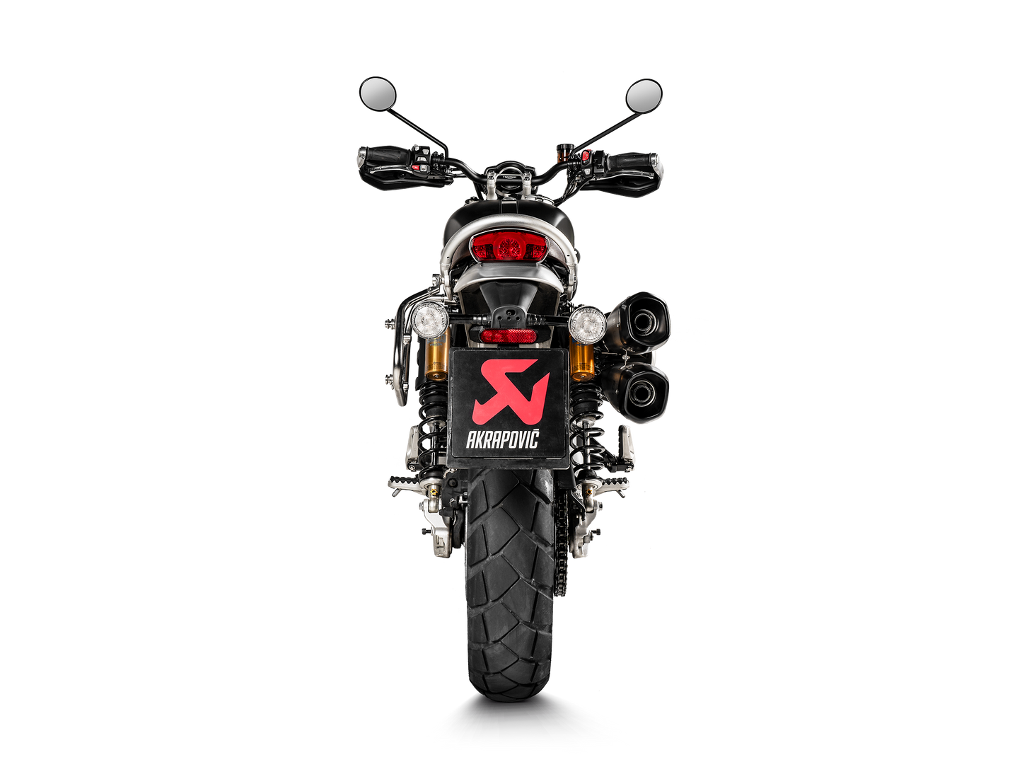 Akrapovič Uitlaat - Triumph Scrambler 1200 2019-2020 - Slip-On Line (Titanium) - Motor Accessoires