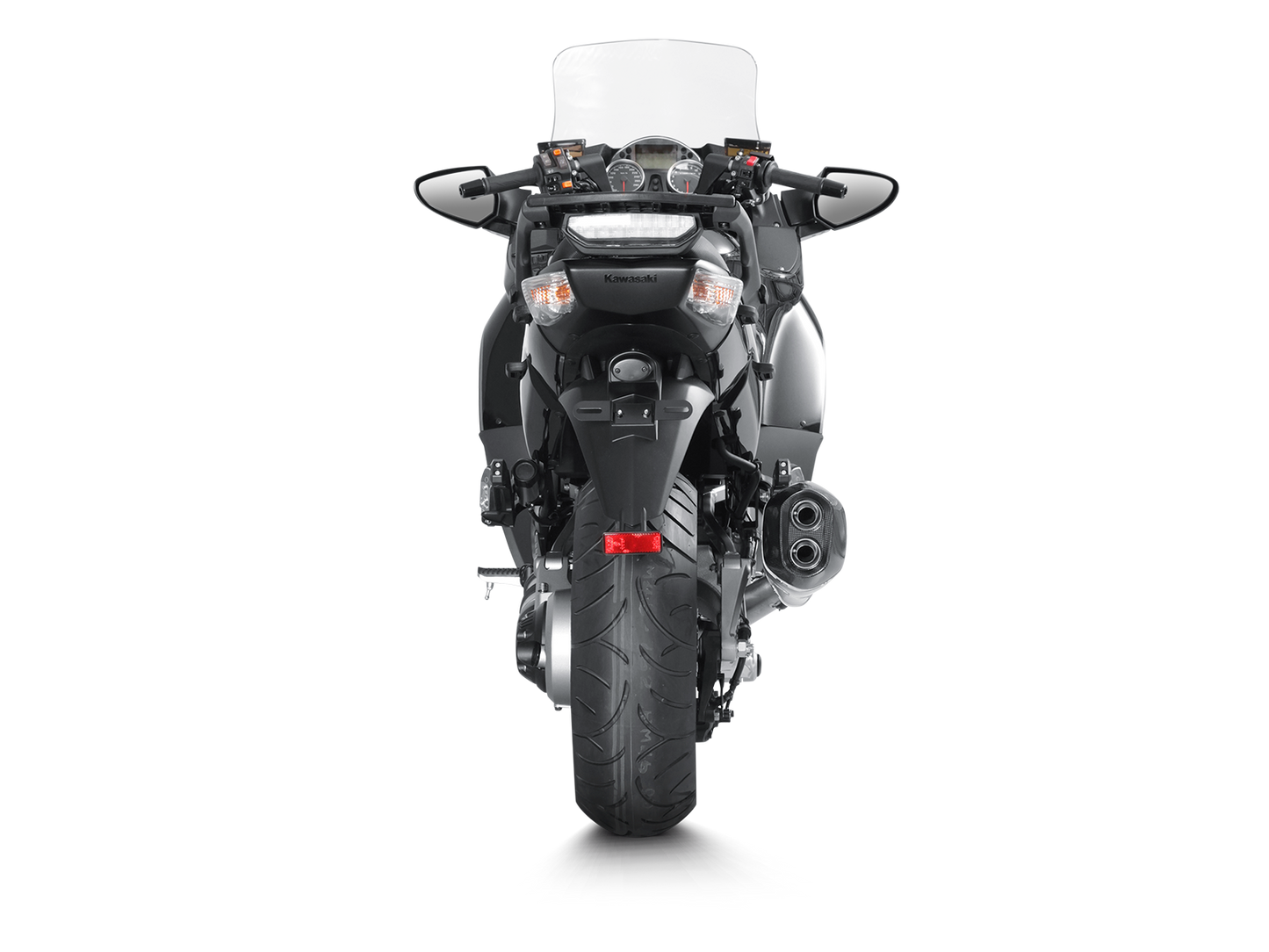 Akrapovič Uitlaat - Kawasaki 1400 GTR 2008-2017 | CONCOURS 14 2008-2017 - Slip-On Line (Titanium) - Motor Accessoires