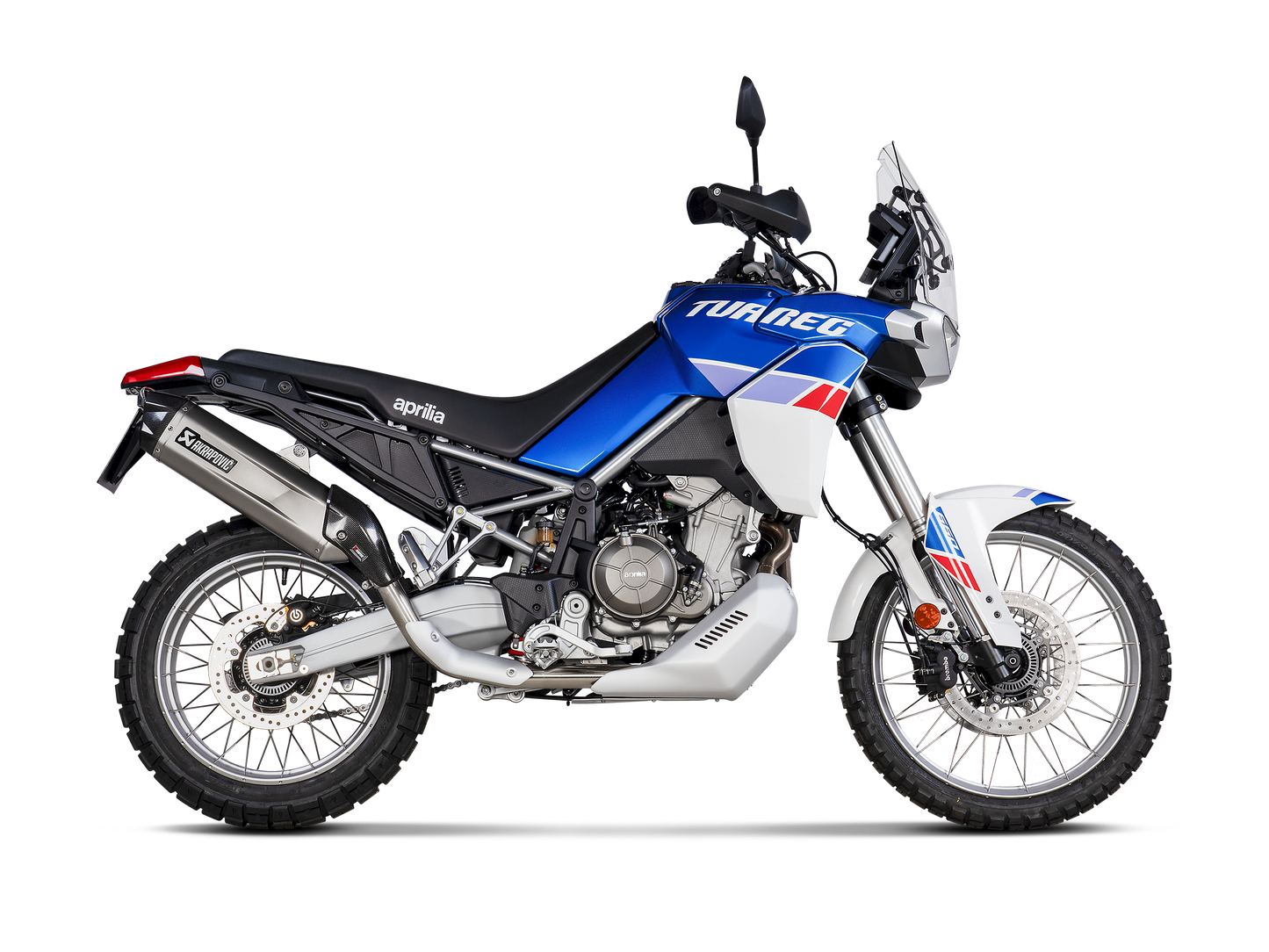 Akrapovič Uitlaat - Aprilia Tuareg 660 2022-2026 - Slip-On Line (Titanium) - Motor Accessoires