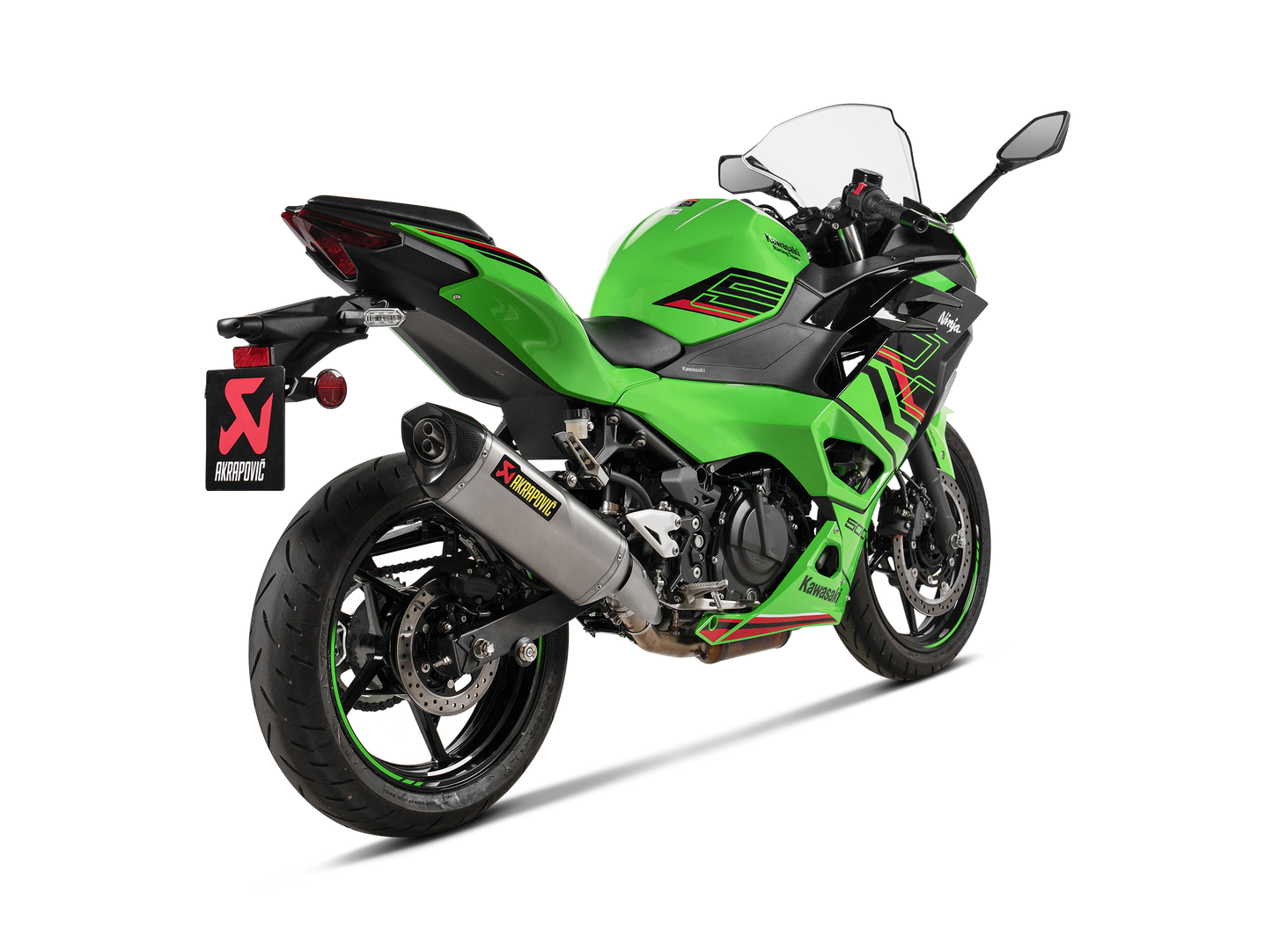 Akrapovič Uitlaat - Kawasaki Ninja 500 / Z500 2024-2026 - Slip-On Line (Titanium) - Motor Accessoires