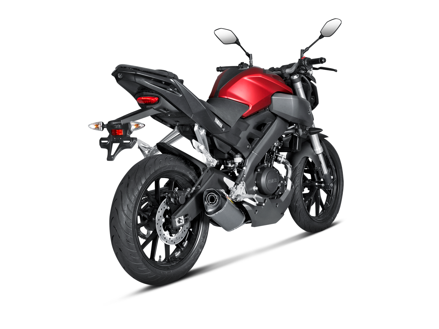 Akrapovič Uitlaat - Yamaha MT-125 2014-2019 | R125 2014-2018 - Racing Line (Titanium) - Motor Accessoires