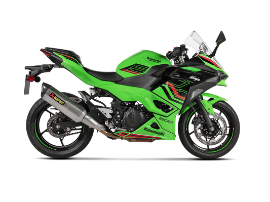 Akrapovič Uitlaat - Kawasaki Ninja 500 / Z500 2024-2026 - Slip-On Line (Titanium)