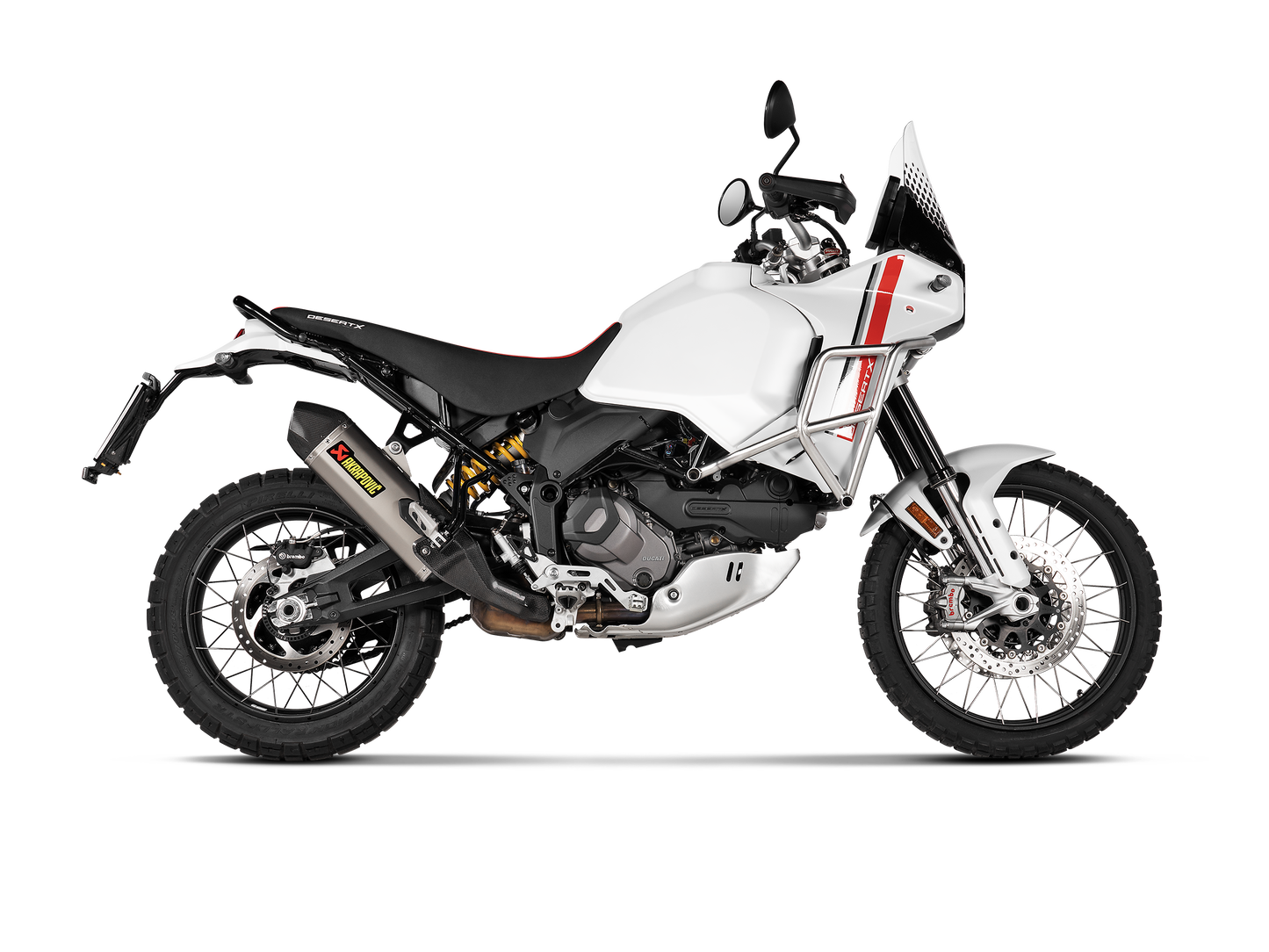 Akrapovič Uitlaat - Ducati DesertX 2022-2024 - Slip-On Line (Titanium)